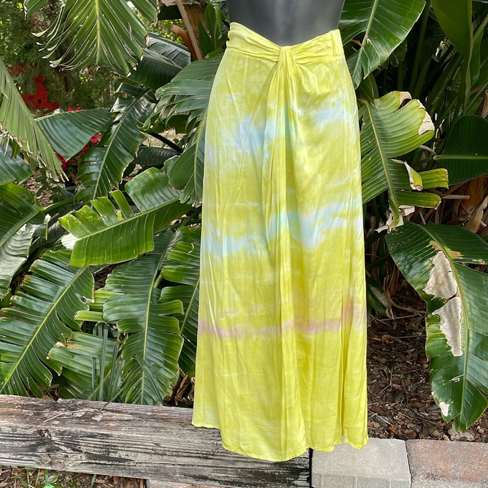 Young fabulous and broke, pastel tie-dye maxi skirt